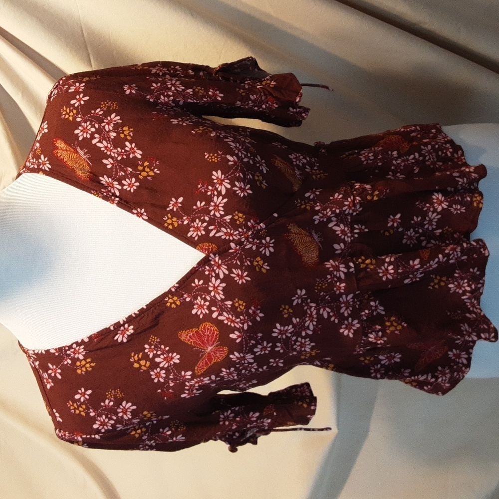 Madewell Butterfly Wrap Blouse SZ 4